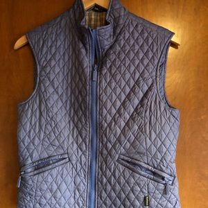 Barbour riding vest - diamond quilted, zip front, like new!